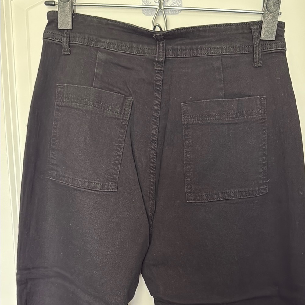 Cupshe Black Flare Wide Leg Jeans Size Small - Picture 5 of 7